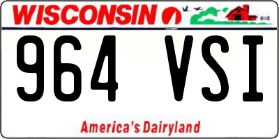 WI license plate 964VSI