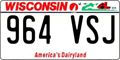 WI license plate 964VSJ