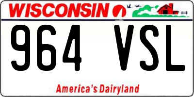 WI license plate 964VSL