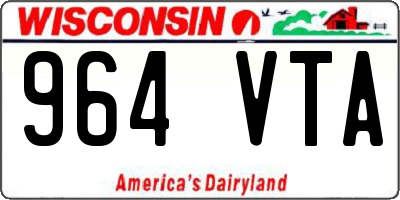 WI license plate 964VTA