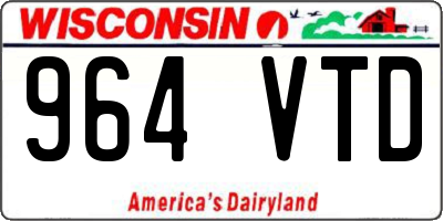WI license plate 964VTD