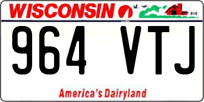 WI license plate 964VTJ