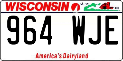 WI license plate 964WJE