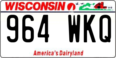 WI license plate 964WKQ