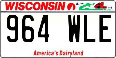 WI license plate 964WLE