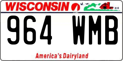 WI license plate 964WMB