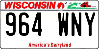 WI license plate 964WNY