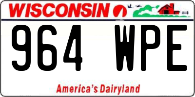 WI license plate 964WPE