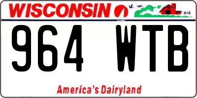 WI license plate 964WTB