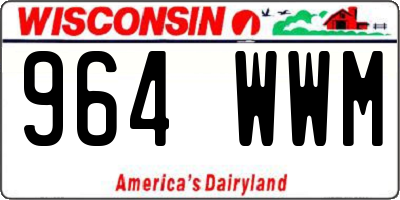 WI license plate 964WWM