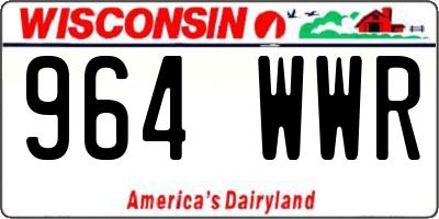 WI license plate 964WWR