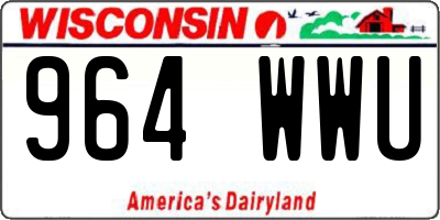 WI license plate 964WWU