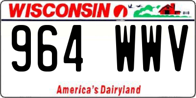 WI license plate 964WWV