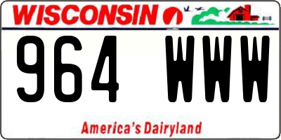 WI license plate 964WWW