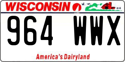 WI license plate 964WWX