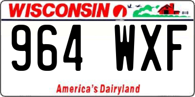 WI license plate 964WXF