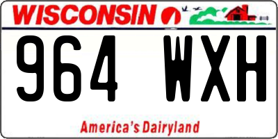 WI license plate 964WXH