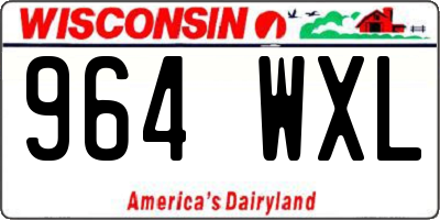WI license plate 964WXL