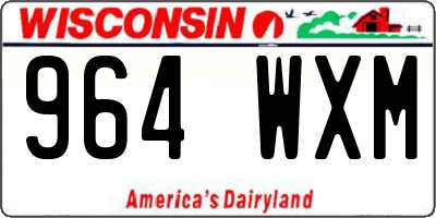 WI license plate 964WXM