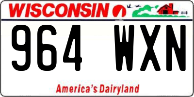 WI license plate 964WXN