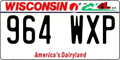 WI license plate 964WXP