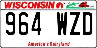 WI license plate 964WZD