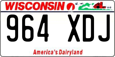 WI license plate 964XDJ