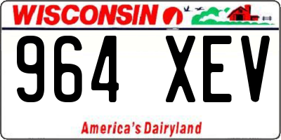 WI license plate 964XEV