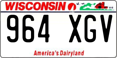 WI license plate 964XGV