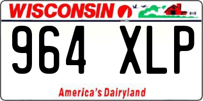 WI license plate 964XLP