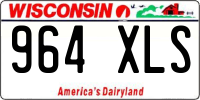 WI license plate 964XLS