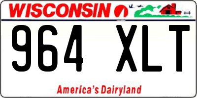 WI license plate 964XLT