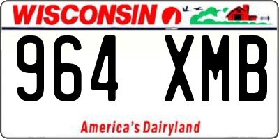 WI license plate 964XMB