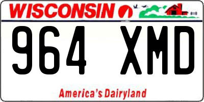 WI license plate 964XMD