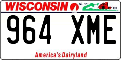 WI license plate 964XME