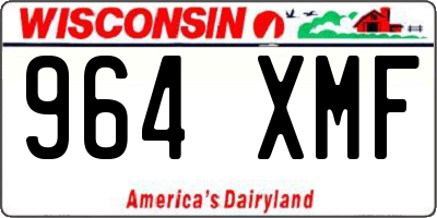 WI license plate 964XMF