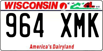 WI license plate 964XMK