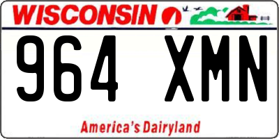 WI license plate 964XMN