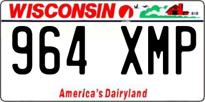 WI license plate 964XMP