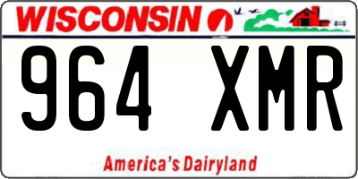 WI license plate 964XMR