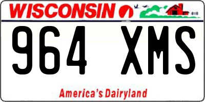WI license plate 964XMS