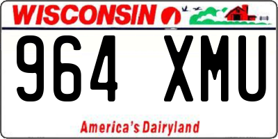 WI license plate 964XMU