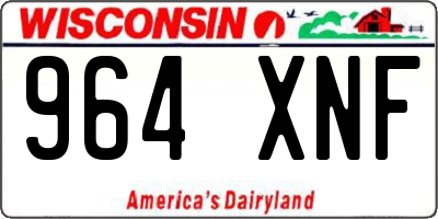 WI license plate 964XNF