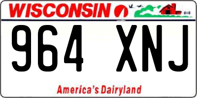 WI license plate 964XNJ