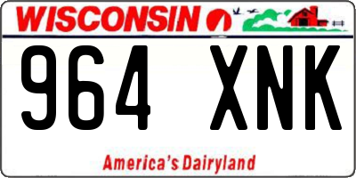 WI license plate 964XNK