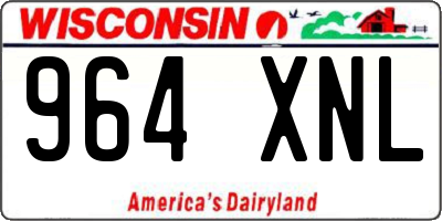 WI license plate 964XNL
