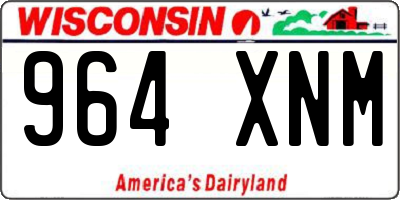 WI license plate 964XNM