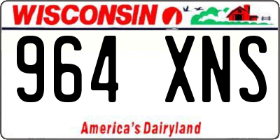 WI license plate 964XNS