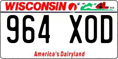 WI license plate 964XOD
