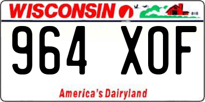 WI license plate 964XOF